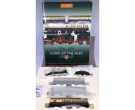 Railway: Hornby R.2560 Lord of the Isles limited edition set. Unused , some wear to box. Along with Triang Hopper Car Set and