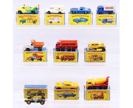 Matchbox: A collection of assorted boxed Matchbox Series vehicles to comprise: BP Dodge Wreck Truck, 13, one box end flap mis