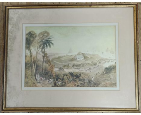 K Maplestone, farm scene, signed, watercolour, 32 x 42 cm, and another similar, watercolour,&nbsp;unsigned, 29 x 43 cm (2)