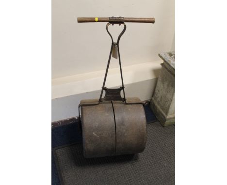 A VINTAGE GARDEN ROLLER 