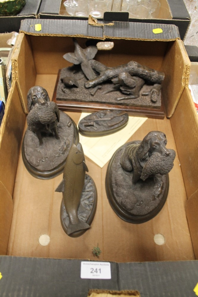 DAVID HUGHES SCULPTURES, COLD CAST BRONZE (RESIN) FIGURES, all of