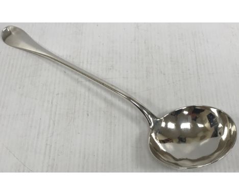 A George III Scottish soup ladle (by Patrick Robertson, Edinburgh 1765), 35.5 cm long, 7.82 oz CONDITION REPORTS There is an 