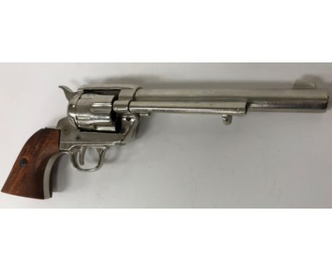 A Diana 177 calibre BB pistol as a full-size model Colt 45 revolver in heavy leather holster, together with a full-size model