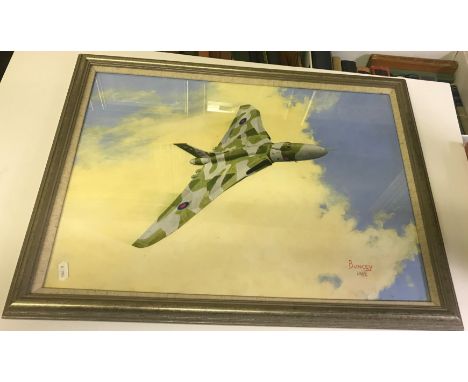 A collection of various paintings to include MICHAEL J BUNCE "Avro Vulcan in flight" and signed "Buncy", dated 2018 to bottom