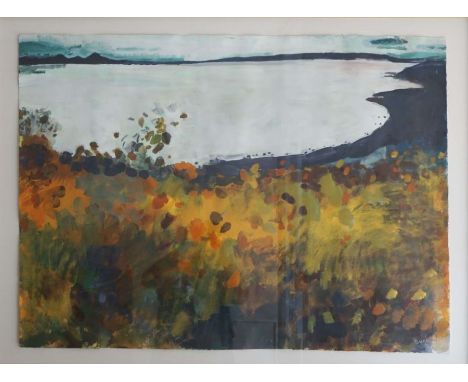 Leslie Burr, British Contemporary, ‘Dusk Pool 2’,Gouache on thick cartridge paper, signed LR: Burr, 76cm x 102cmProvenance: C