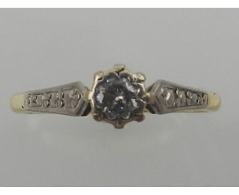 An early 19th century solitaire diamond ring.