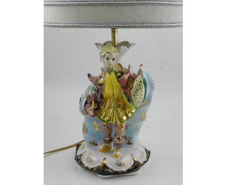 A 20th century Italian table lamp, in the form of a jester.