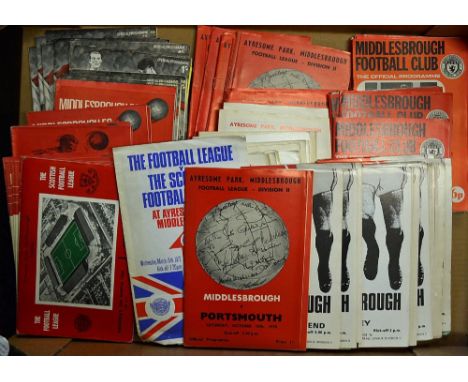 Middlesbrough home football programmes 1 x 1966/67, 15 x 1967/68 including Newcastle (F), 19 x 1968/69, 15 x 1969/70 includin