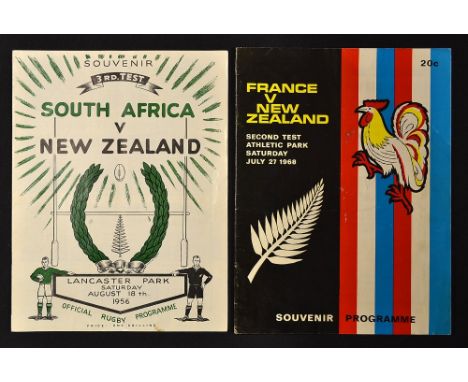 1956 New Zealand v South Africa rugby programme - 3rd Test played at Lancaster Park on Saturday 18th August - the series stoo