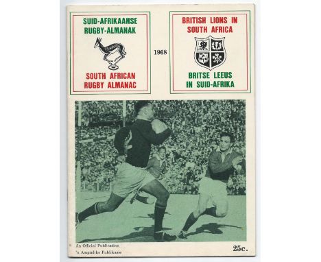 1968 British Lions rugby tour to South Africa tour brochure - published in South Africa complete with the original covers, pl