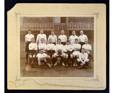 1899 North of England rugby team photograph - v The South of England played at Bristol laid down on the original photographer