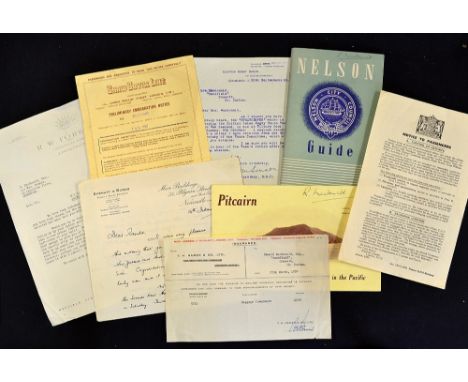 1950 British Lions collection of letters and ephemera relating to player R MacDonald (Scotland and Edinburgh Univ.) - to incl
