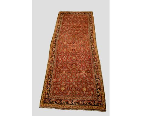 Karabakh kelleh carpet, south west Caucasus, late 19th/early 20th century, 12ft. 7in. x 4ft. 6in. 3.84m. x 1.37m. Overall wea