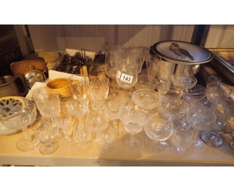 Shelf of mixed household items