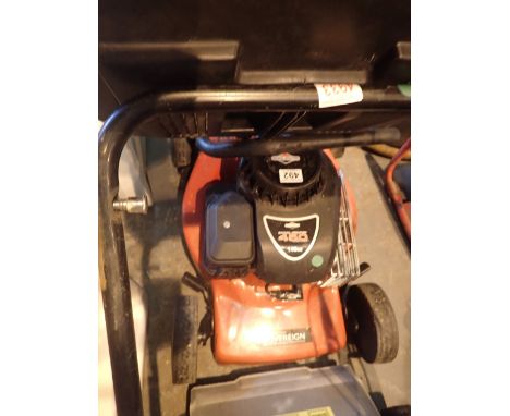 Sovereign 450 rotary red lawn mower with Briggs and Stratton 148 cc engine