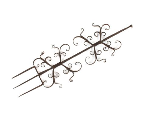 A fine 18th Century twisted wrought iron toasting fork