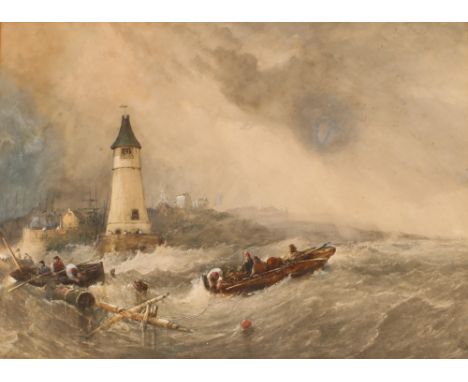 J. Salmon, study of "Bow and Arrow" castle, Portland; and another of Berwick, watercolours, (a pair), each signed and dated 1