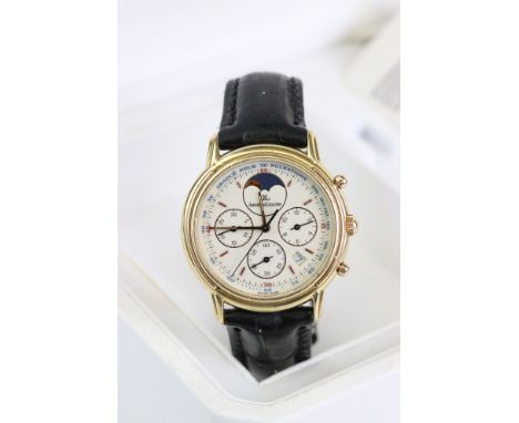 Gents Jaeger-LeCoultre Odysseus chronograph moonphase wristwatch ref 165.7.3.  Numbered to reverse of case 'Odysseus No.0126.