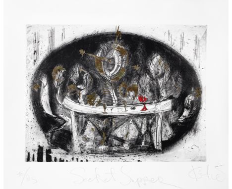 Svetlana K-Lié (Russian, born 1977)Secret supper signed in Latin and titled (lower right)screen print, 10/2991 x 75cm (35 13/