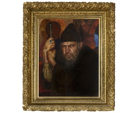 Boris Chaliapin (Russian/American, 1904-1979)Portrait of Fedor Chaliapin in a stage costume of Ivan the Terrible signed in La