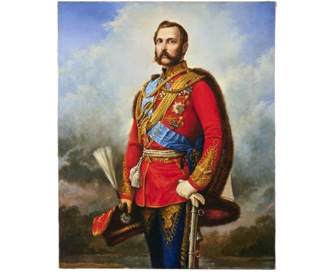 Nikolai Andreevich Lavrov (1820-1875)Portrait of Emperor Alexander II in the uniform of His Majesty Leib-Guards Hussar Regime