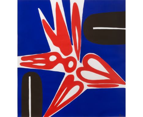 (See English version below)Ernst Wilhelm Nay (Berlin 1902 – 1968 Köln). „Metablau“. 1969Farbserigrafie auf Papier. 130&nbsp;×
