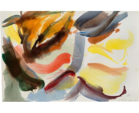 (See English version below)Wolfgang Hollegha (Klagenfurt 1929 – lebt in Wien). Ohne Titel. 1981Aquarell auf Velin. 69,2&nbsp;