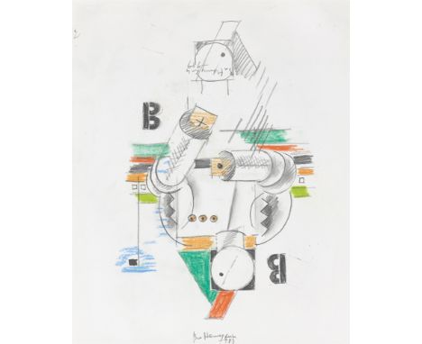 (See English version below)Vladimir Nemukhin (Pryluky/USSR 1925 – 2016 Moskau). Ohne Titel (Valet B). 1989Bleistift, Buntstif