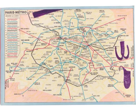 (See English version below)Joseph Beuys (Krefeld 1921 – 1986 Düsseldorf). „Initiation Gauloise“. 1958-74Farblithografie auf P