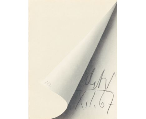 (See English version below)Gerhard Richter (Dresden 1932 – lebt in Köln). „Blattecke“. 1967Offset auf Karton.  23,2&nbsp;×&nb