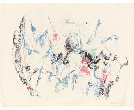 (See English version below)Bernard Schultze (Schneidemühl 1915 – 2005 Köln). Ohne Titel. 1954Aquarell und Tusche auf Bütten. 