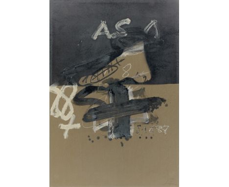(See English version below)Antoni Tàpies (1923 – Barcelona – 2012). „Exposition Tàpies. Sculptures et reliefs muraux“. 1986Fa