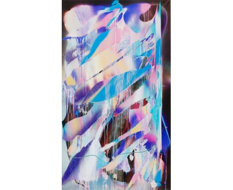 (See English version below)Katharina Grosse (Freiburg 1961 – lebt in Berlin). „o.T.“. 2018Ditone-Print auf Papier.  44,9&nbsp