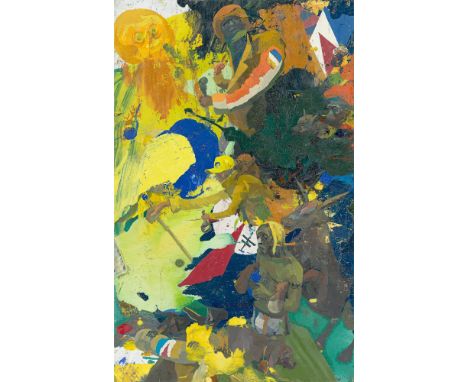 (See English version below)Peter Stauss (Sigmaringen 1966 – lebt in Berlin). „Giganten“. 2006Öl und Acryl auf Karton. 99,5&nb