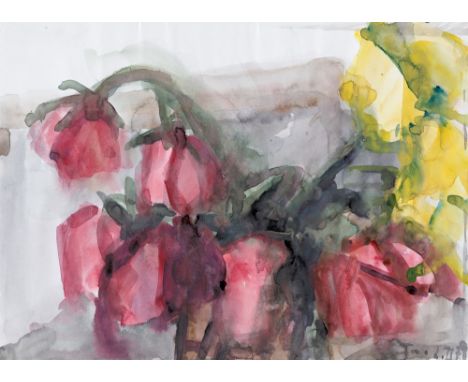 (See English version below)Klaus Fußmann (Velbert 1938 – lebt in Berlin und Gelting). „Rosen“. 1979Aquarell auf Papier (aus e