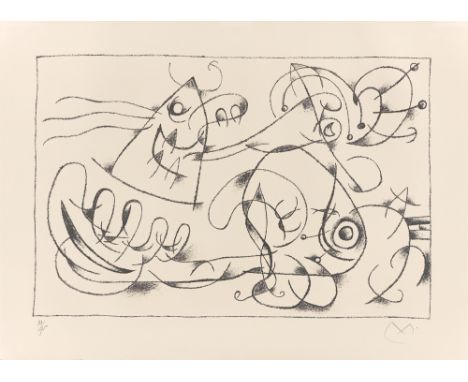 (See English version below)Joan Miró (Barcelona 1893 – 1983 Palma de Mallorca). Aus: „Ubu Roi“. 1966Lithografie auf Arches-Ve