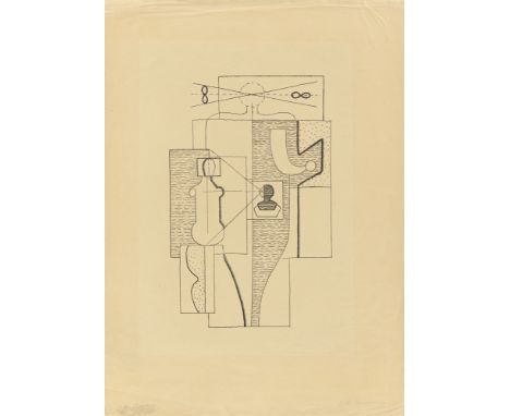 (See English version below)Willi Baumeister (1889 – Stuttgart – 1955). „Der Maler“. 1920/21Lithografie auf Papier.  31,2&nbsp