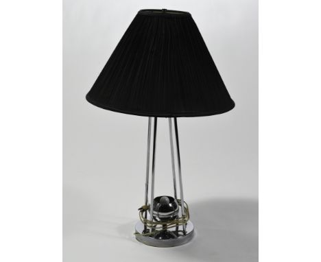 Mid -Century Italian lamp from the firm of Torino. Has period, possibly original shade. Three position switch works fine.  Di