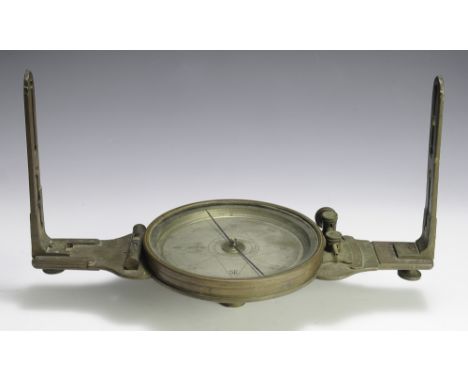 Andrew Meneely (1802-1851) was the founder of Meneelys Bell Factory in West Troy, NY. This surveyor's vernier compass was mad