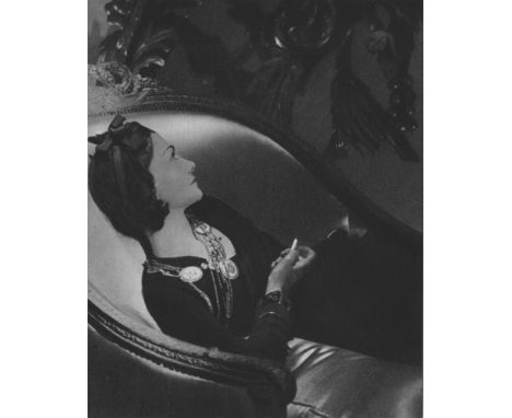 Artist: Horst P. Horst (German/American, 1906 - 1999). Title: "Coco Chanel, Paris [reclining]". Medium: Original photogravure