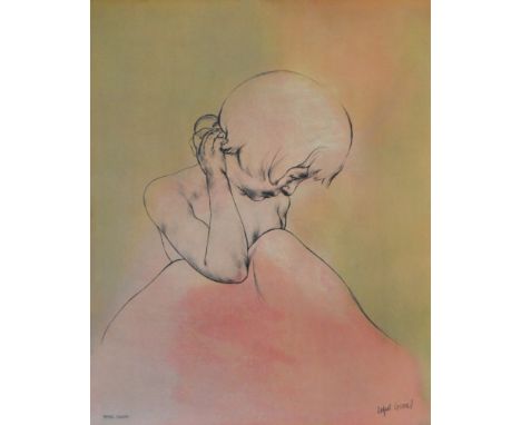 Artist: Rafael Coronel (Mexican, 1931-2019). Title: "Reposo". Medium: Color offset lithograph. Date: Printed 1978. Dimensions