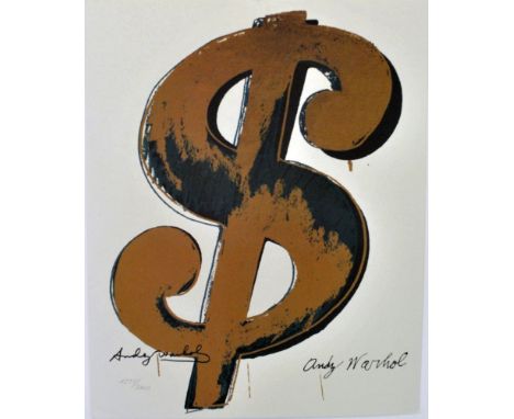 Artist: Andy Warhol [d'apres] (American, 1928 - 1987). Title: "Dollar Sign $ [white background; brown symbol]". Medium: Color