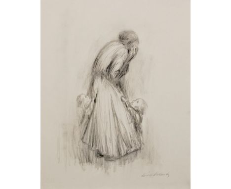 Artist: Kathe Kollwitz [par/imputée] (German, 1867-1945). Title: "Sorgen machende Mutter I". Medium: Charcoal on paper. Date: