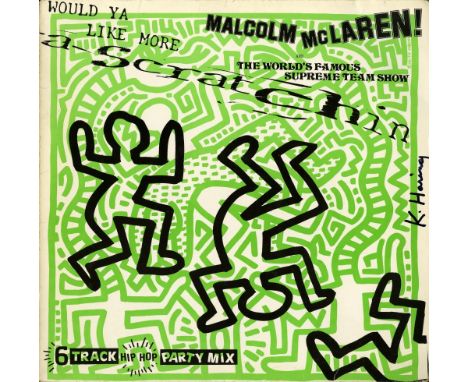 Artist: Keith Haring (American, 1958 - 1990). Title: "Malcolm McLaren: Would Ya Like More Scratchin'". Medium: Original color