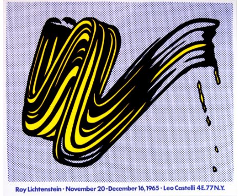 Artist: Roy Lichtenstein (American, 1923-1997). Title: "Brushstroke [poster]". Medium: Original color offset lithograph. Date