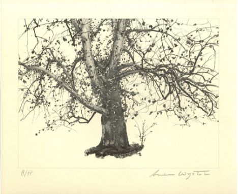 Artist: Andrew Wyeth (American, 1917-2009). Title: "New Leaves". Medium: Offset lithograph. Date: Composed 1941. Printed 1963