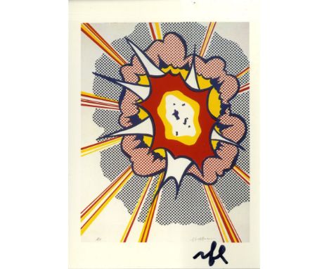 Artist: Roy Lichtenstein (American, 1923-1997). Title: "Explosion [postcard edition]". Medium: Color offset lithograph. Date: