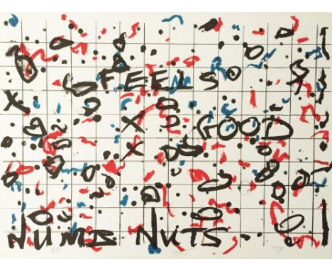 Artist: Sam Tchakalian (American, 1929 - 2004). Title: "Numb Nuts". Medium: Original color lithograph. Date: Composed 1979. D