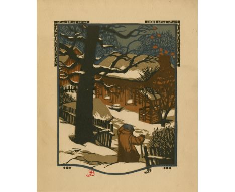 Artist: Gustave Baumann (German/American, 1881 - 1971). Title: "January". Medium: Original color woodcut. Date: Composed 1912