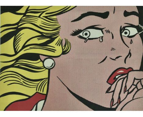 Artist: Roy Lichtenstein [d'apres] (American, 1923-1997). Title: "Crying Girl [invitation/mailer]". Medium: Color offset lith